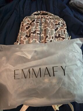 Emmafy Beige & Brown Camo Women's Backpack